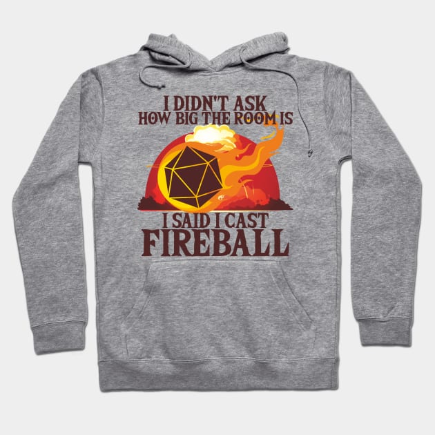 I Didn't Ask How Big The Room Is I Said I Cast Fireball Hoodie by Leopards